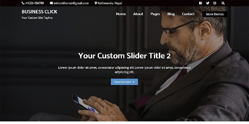 business click free wordpress business themes