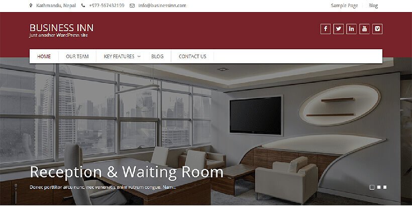 business inn free wordpress business themes