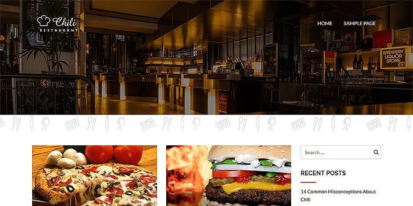 chili lite free restaurant wordpress themes