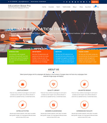 Education Base Pro - A Complete WordPress Education Theme