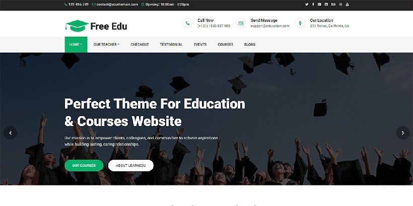 freeedu free education wordpress themes