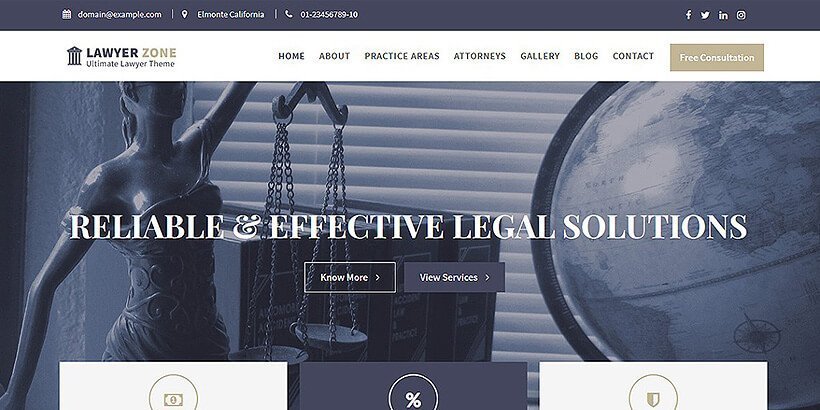 lawyerzone free lawyer wordpress themes