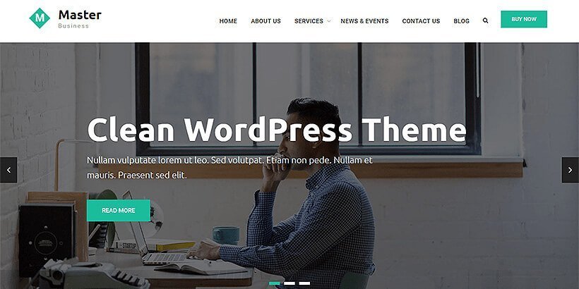 master business free wordpress business themes