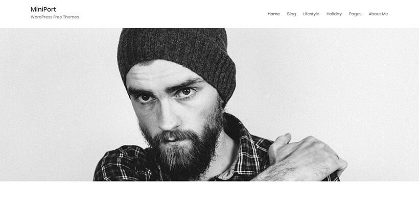 minimal free portfolio wordpress themes