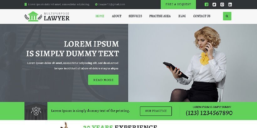 multipurpose lawyer free lawyer wordpress themes