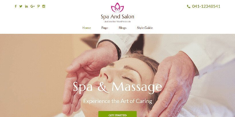 spa&salon free beauty wordpress themes