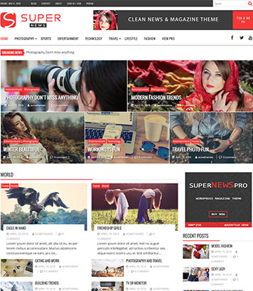 SuperNews - Beautiful News, Magazine, Blog, Publishing & Review Sites