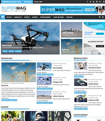 SuperMag : Ultimate Magazine, News and Blog WordPress Themes
