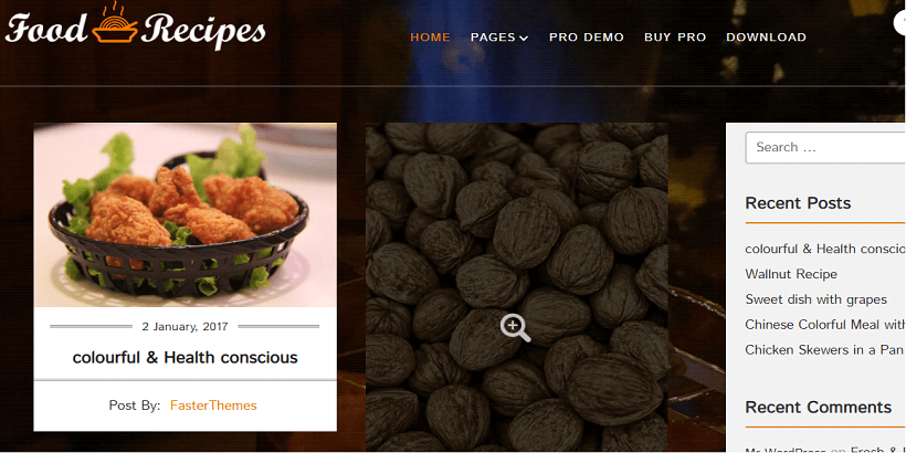 Food-recipes-Best-free-WordPress-theme-for-food-blog 