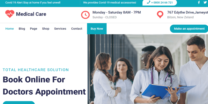 Medical Clinic Lite-Best-Free-Pharmacy-WordPress-Themes